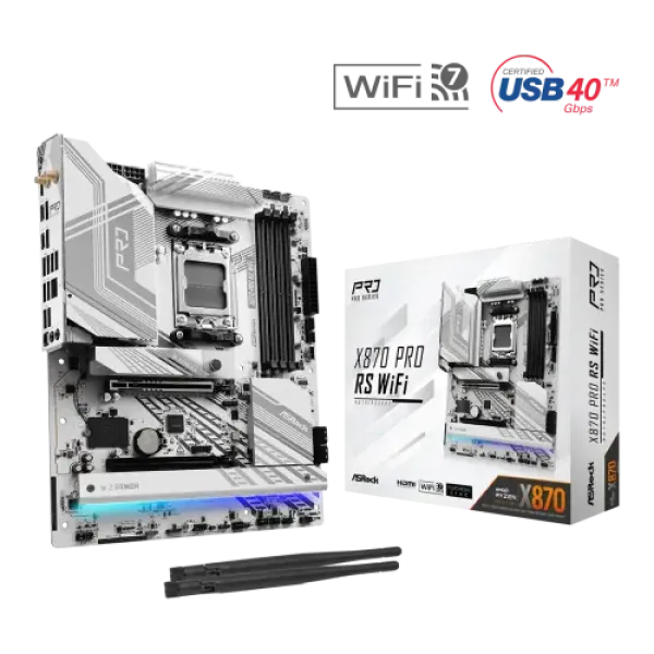 ASRock X870 Pro RS WiFi AM5 DDR5 ATX Motherboard